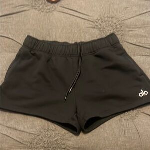 ALO Yoga Black Athletic Shorts with Elastic Waistband